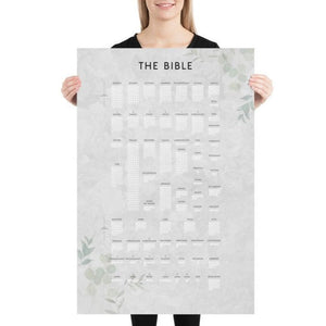Open image in slideshow, Track Your Journey Through the Bible with The Original Bible Poster Old Testament New Testament 
